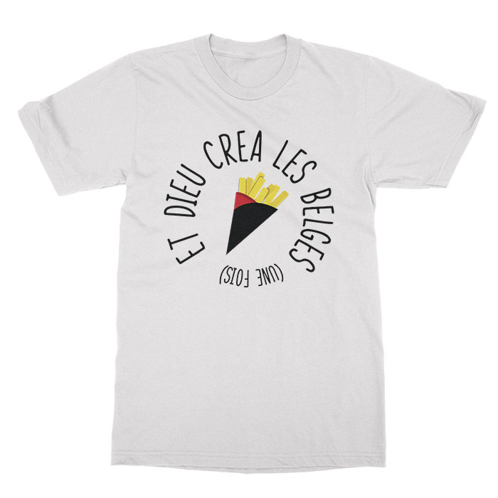 T-shirt Homme Dieu Créa Les Belges - Frites